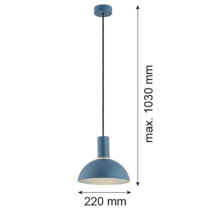 Argon 4221 - Lustra ar auklu SINES 1xE27/15W/230V d. 28 cm zila