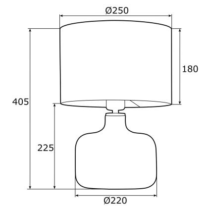 Argon 4236 - Galda lampa BEJA 1xE27/15W/230V melns/misiņš
