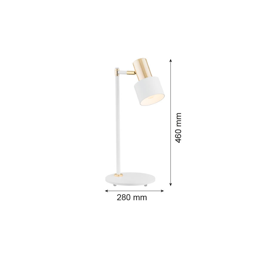 Argon 4246 - Galda lampa HERMAN 1xE27/15W/230V misiņa/melns
