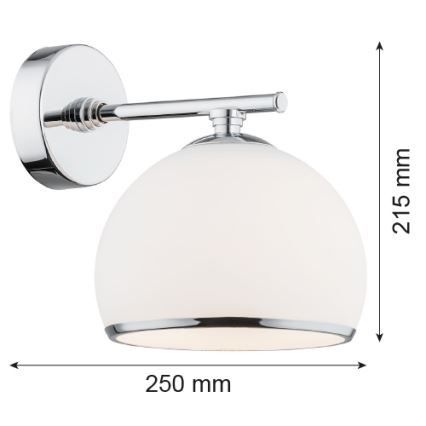 Argon 4254 - Sienas lampa MARBELLA 1xE27/15W/230V hroms