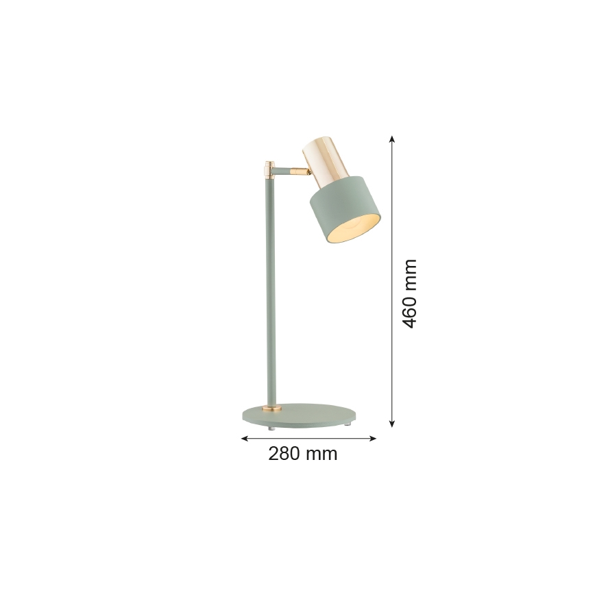 Argon 4276 - Galda lampa DORIA 1xE27/15W/230V zaļa/misiņa