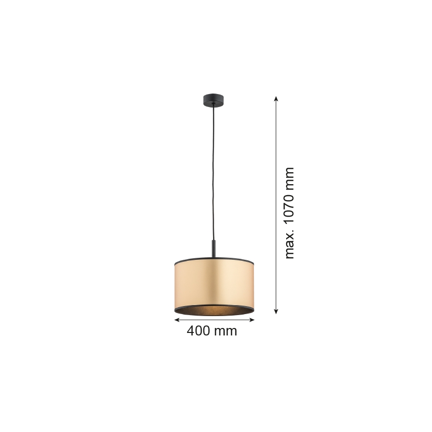 Argon 4291 - Lustra ar auklu KARIN 1xE27/15W/230V misiņa/melna