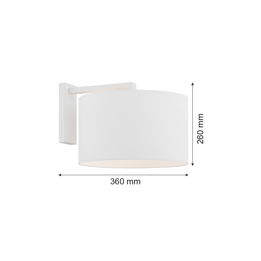 Argon 4294 - Sienas lampa KARIN 1xE27/15W/230V balta