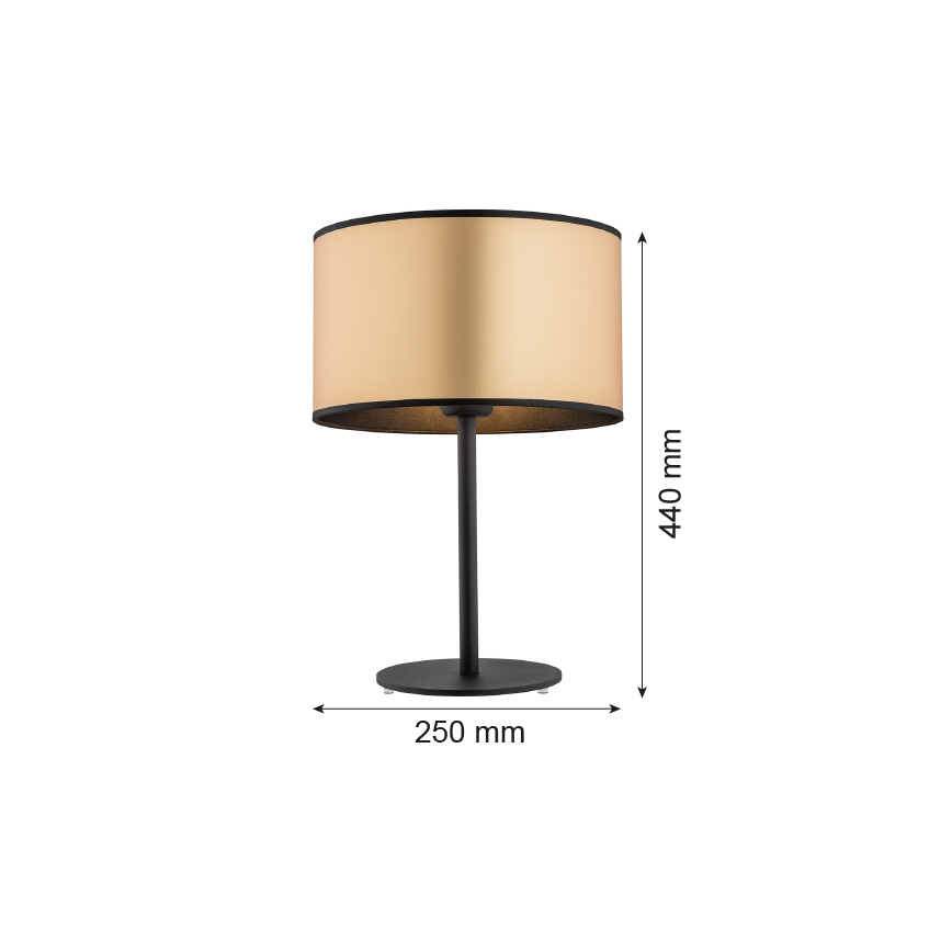 Argon 4297 - Galda lampa KARIN 1xE27/15W/230V misiņa/melna