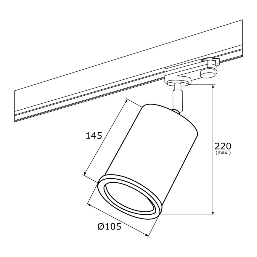 Argon 4303 - Starmetis sliežu sistēmai DELF 1xE27/15W/230V zelta