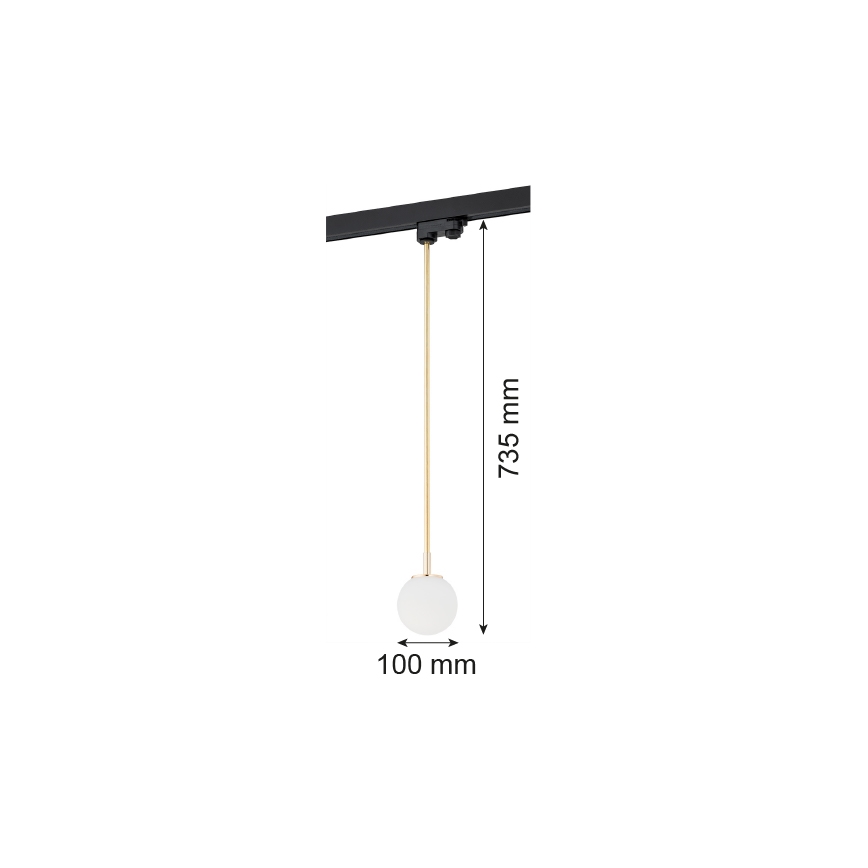 Argon 4308 - Lustra ar stieni slieī sistēmai BANG 1xG9/6W/230V misiņš