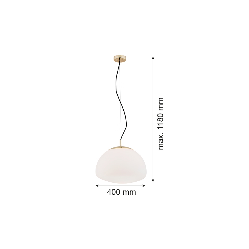 Argon 4317 - Lustra ar auklu TRINI 1xE27/15W/230V d. 40 cm zeltaina