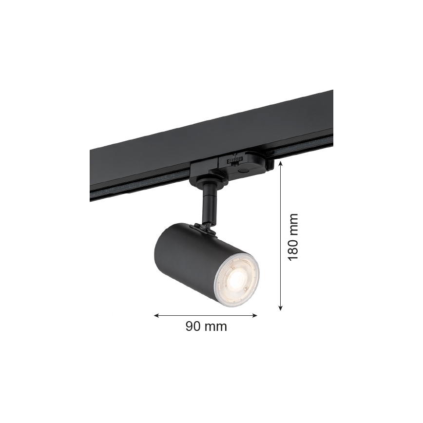 Argon 4329 - Starmetis sliežu sistēmai HORTA 1xGU10/5W/230V melns
