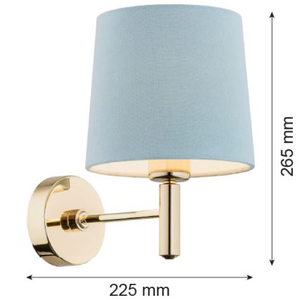 Argon 4347 - Sienas lampa PONTE 1xE27/15W/230V pelēka/misiņš