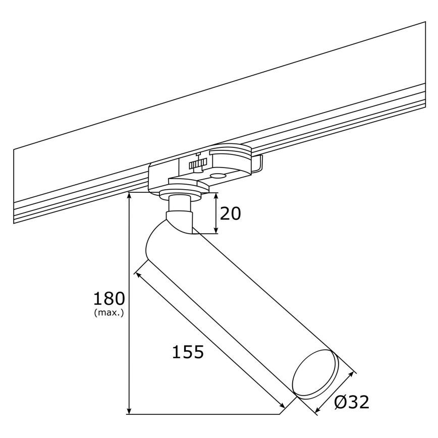 Argon 4353 - LED Starmetis sliežu sistēmai ELBRUS LED/4,5W/230V balta