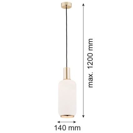 Argon 4356 - Lustra ar auklu SAGUNTO 1xE27/15W/230V d. 14 cm misiņš