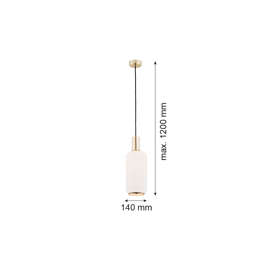 Argon 4356 - Lustra ar auklu SAGUNTO 1xE27/15W/230V d. 14 cm misiņš