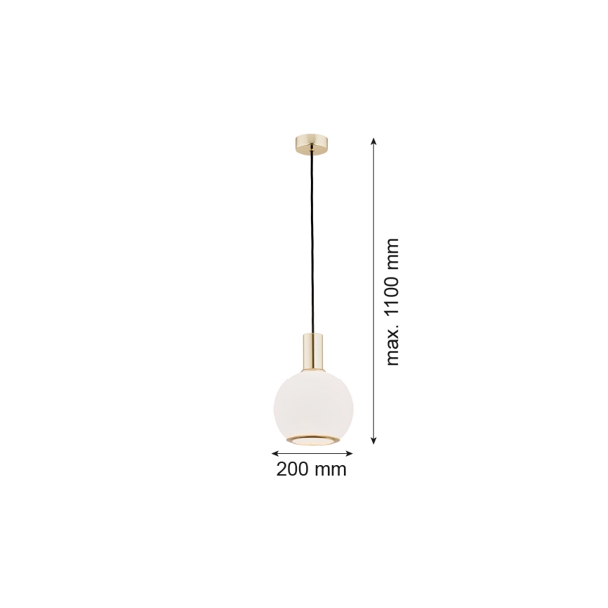 Argon 4357 - Lustra ar stieni SAGUNTO 1xE27/15W/230V d. 20 cm misiņa
