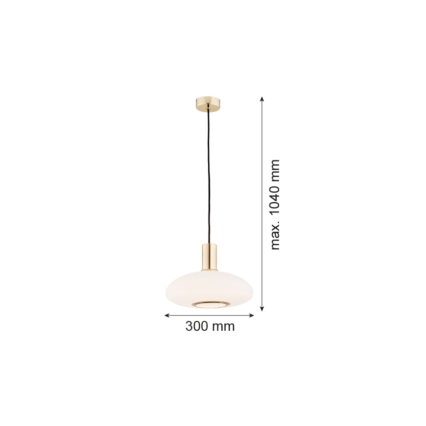 Argon 4358 - Lustra ar stieni SAGUNTO 1xE27/15W/230V diametrs 30 cm misiņa