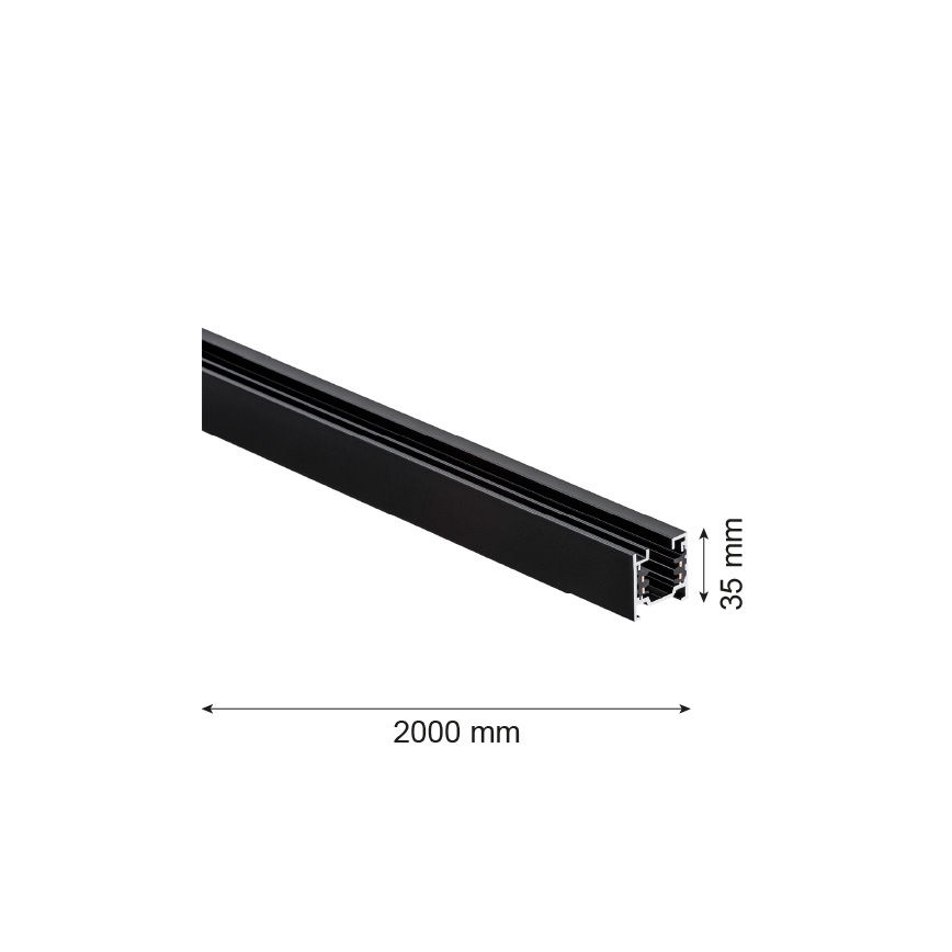 Argon 4380 - Sliežu sistēma 2 m melna