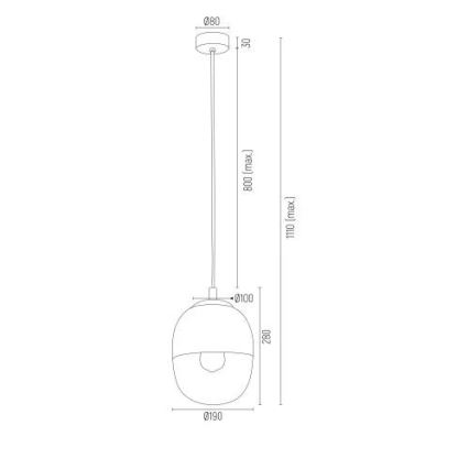 Argon 4675 - Lustra ar auklu BALTIMORE 1xE27/15W/230V zelta