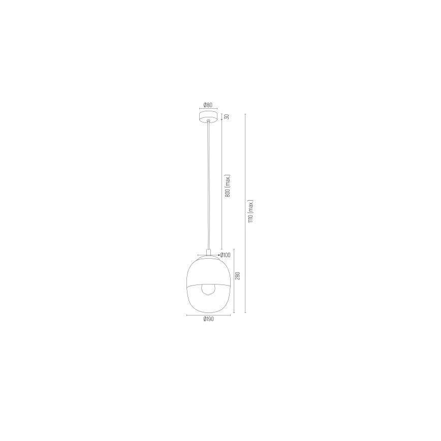 Argon 4675 - Lustra ar auklu BALTIMORE 1xE27/15W/230V zelta