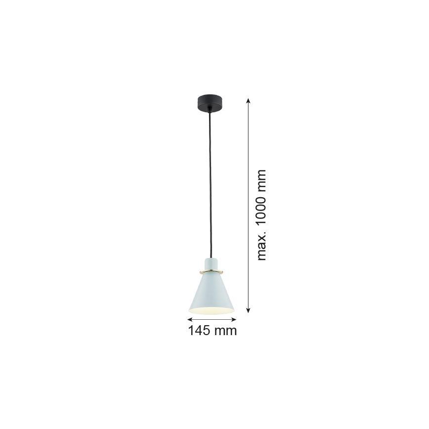 Argon 4682 - Lustra ar auklu BEVERLY 1xE27/15W/230V zils/zelta