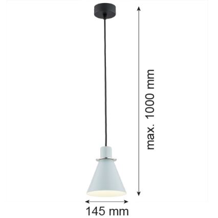 Argon 4683 - Lustra ar auklu BEVERLY 1xE27/15W/230V zila/spīdīga hroma