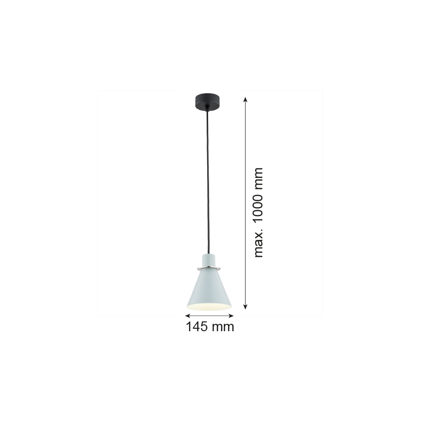 Argon 4683 - Lustra ar auklu BEVERLY 1xE27/15W/230V zila/spīdīga hroma