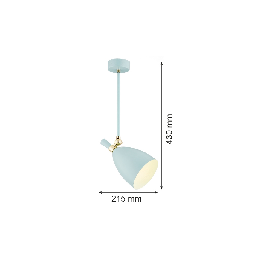 Argon 4685 - Lustra ar stieni CHARLOTTE 1xE27/15W/230V zila/zelta