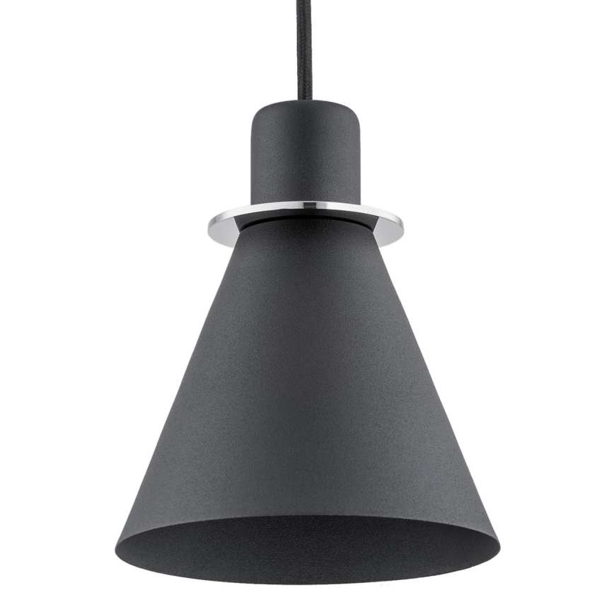 Argon 4688 - Lustra ar auklu BEVERLY 1xE27/15W/230V melna/spīdīga hroma