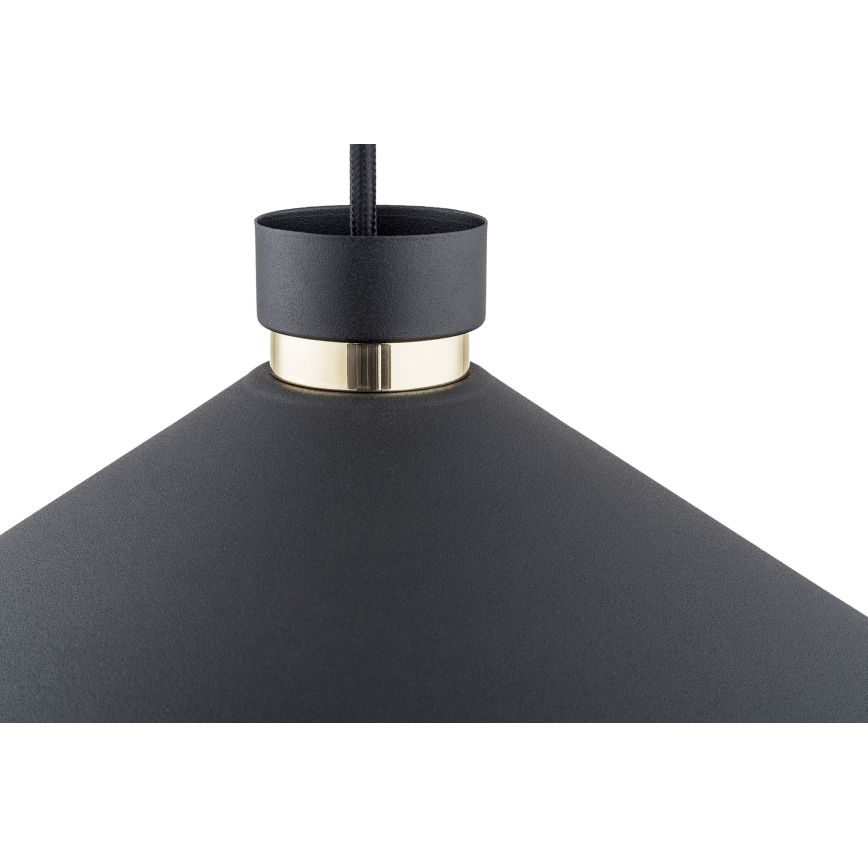 Argon 4695 - Lustra ar auklu NASHVILLE 1xE27/15W/230V melna