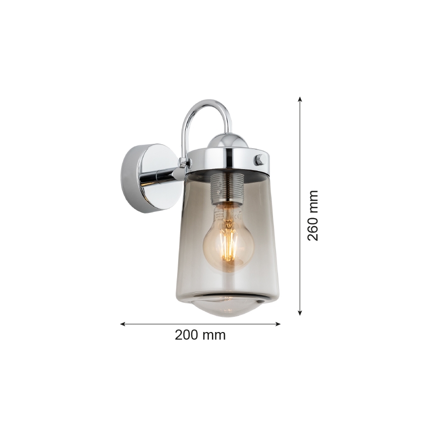 Argon 4718 - Vannas istabas sienas gaismeklis PASADENA 1xE27/15W/230V IP44