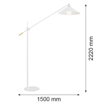 Argon 4731 - Grīdas lampa NASHVILLE 1xE27/15W/230V balta