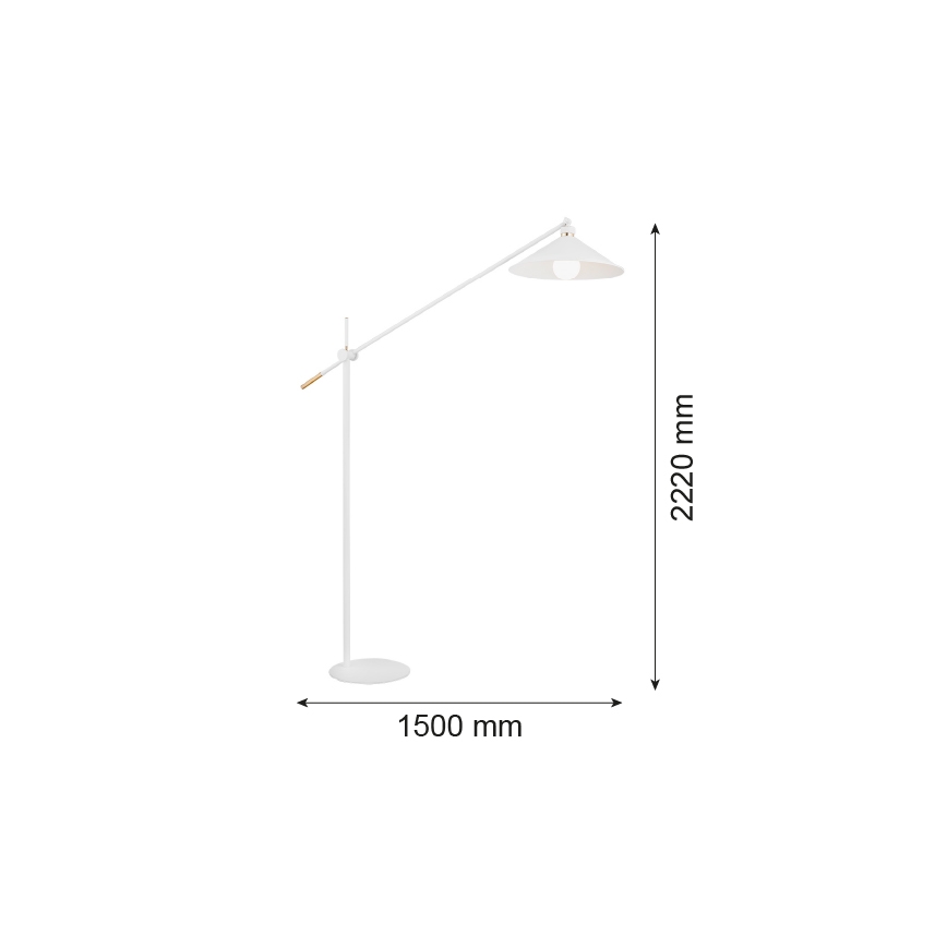 Argon 4731 - Grīdas lampa NASHVILLE 1xE27/15W/230V balta