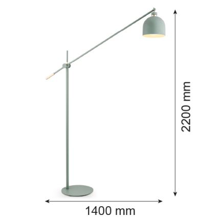 Argon 4736 - Grīdas lampa DETROIT 1xE27/15W/230V zaļa