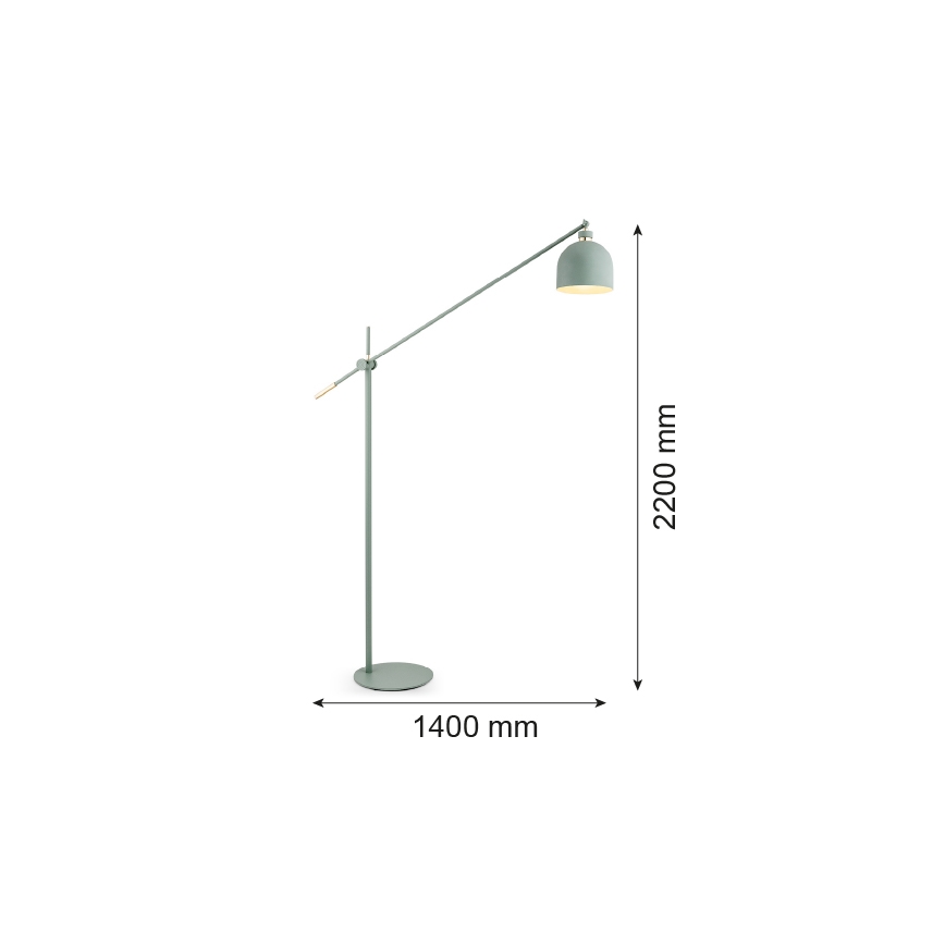 Argon 4736 - Grīdas lampa DETROIT 1xE27/15W/230V zaļa