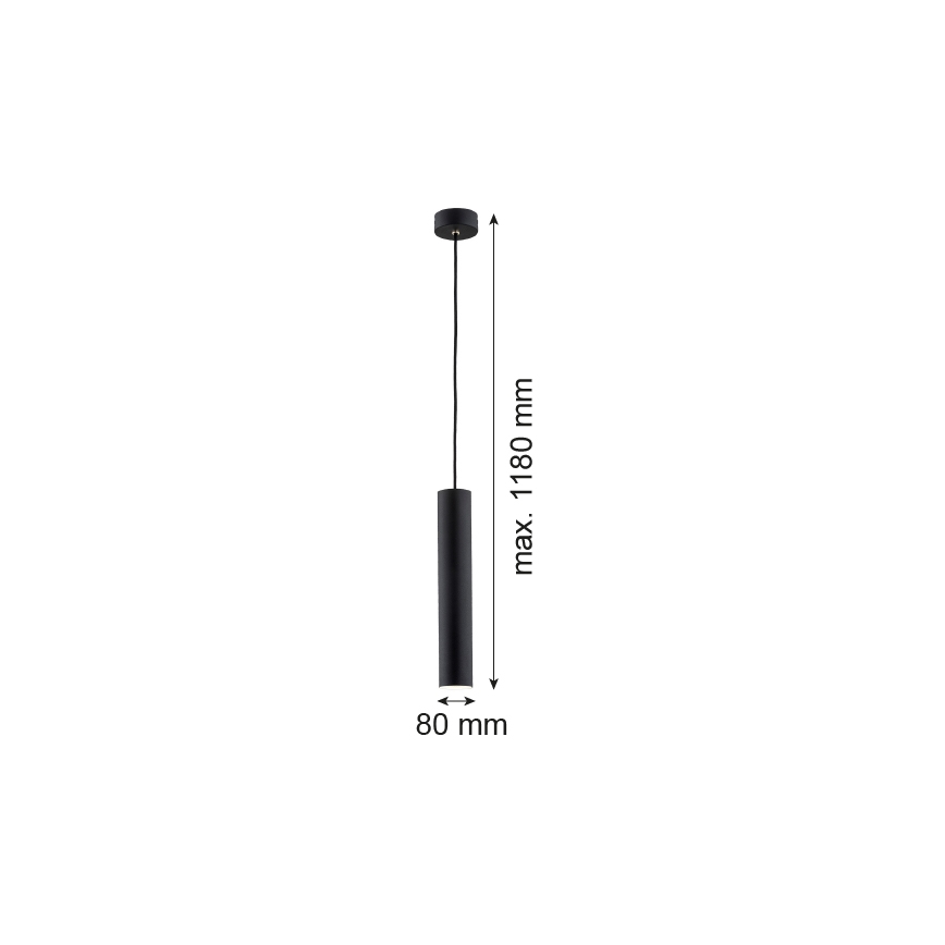 Argon 4756 - Lustra ar auklu GOMERA 1xGU10/5W/230V melna