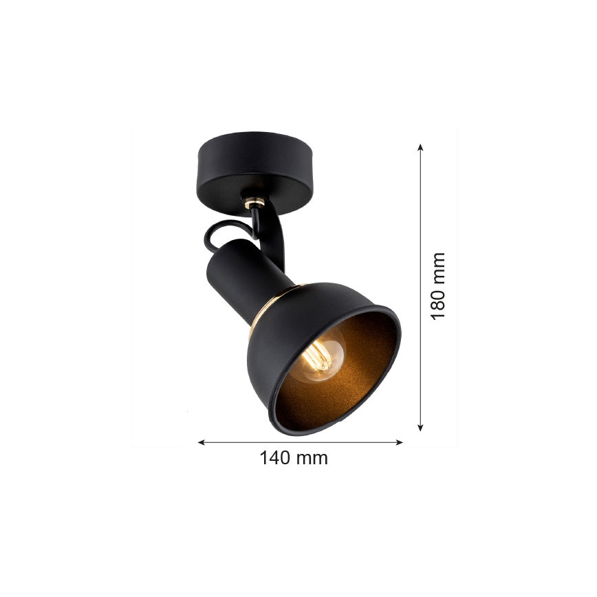 Argon 4900 - Starmetis TWIST 1xE14/7W/230V melns/zeltains