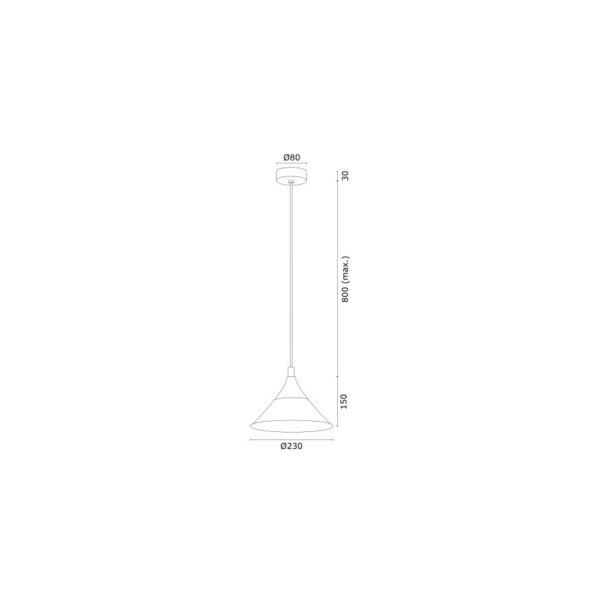 Argon 4903 - Lustra ar auklu MASSETO 1xE27/15W/230V melna/zeltaina