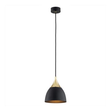 Argon 4905 - Lustra ar auklu MURANO 1xE27/15W/230V melna/zeltaina