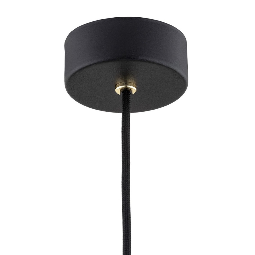 Argon 4905 - Lustra ar auklu MURANO 1xE27/15W/230V melna/zeltaina