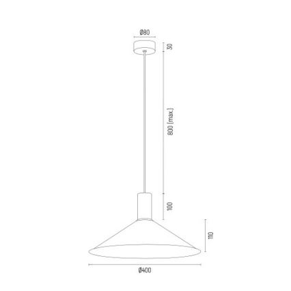 Argon 4911 - Lustra ar auklu MINORI 1xE27/15W/230V balta/zeltaina