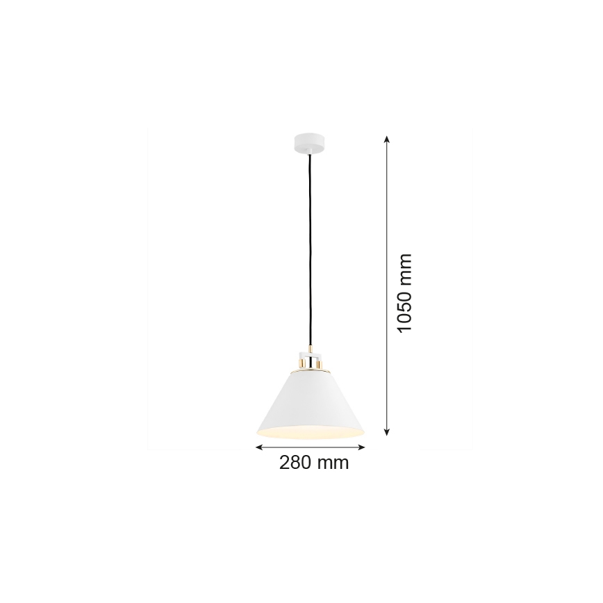 Argon 4914 - Lustra ar auklu ORTE 1xE27/15W/230V balta