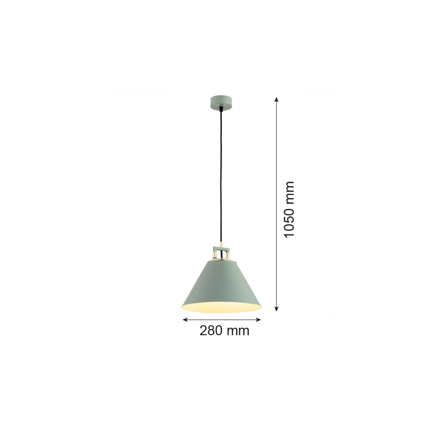 Argon 4916 - Lustra ar auklu ORTE 1xE27/15W/230V zaļa