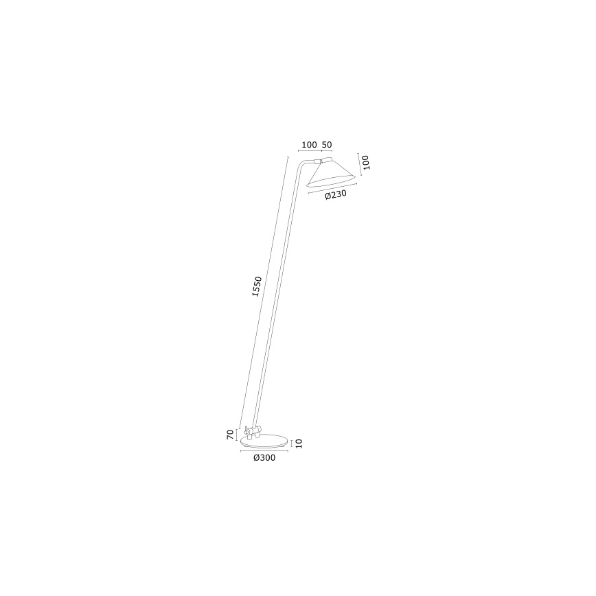Argon 4997 - Grīdas stāvlampa GABIAN 1xE27/15W/230V, balta