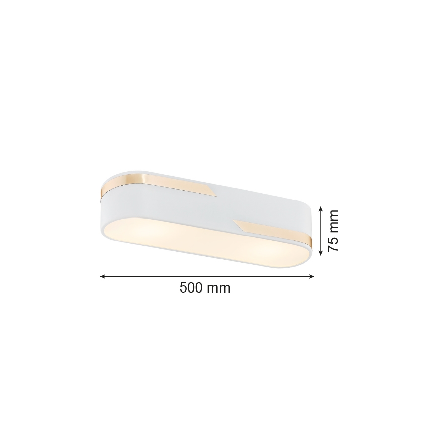 Argon 6003 - Griestu lampa TONI 3xE27/15W/230V balta/zelta