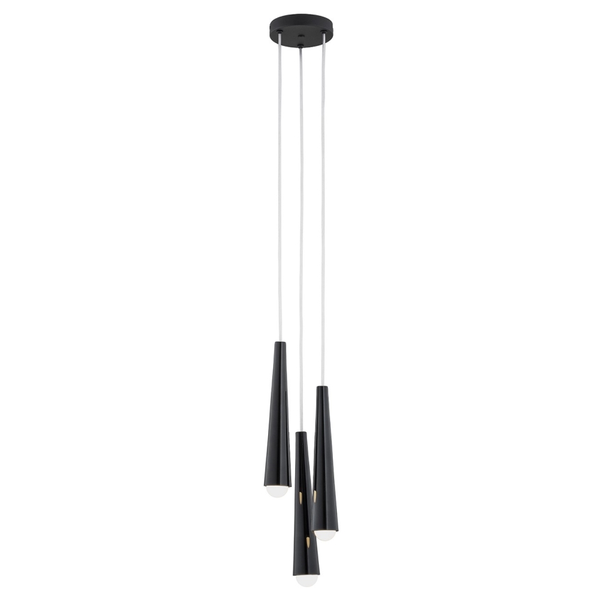 Argon 6103 - Lustra ar auklu HOLLYWOOD 3xE14/7W/230V melna