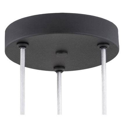 Argon 6103 - Lustra ar auklu HOLLYWOOD 3xE14/7W/230V melna