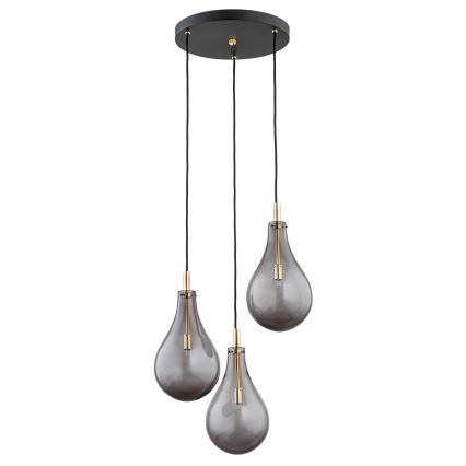 Argon 6105 - Lustra ar auklu OAKLAND 3xG9/6W/230V melna