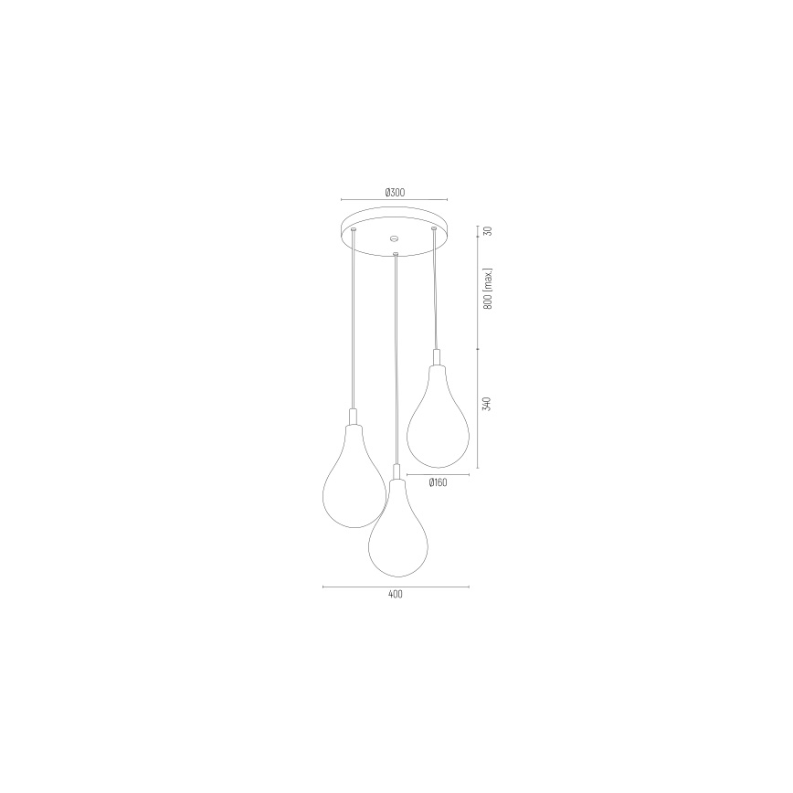 Argon 6105 - Lustra ar auklu OAKLAND 3xG9/6W/230V melna