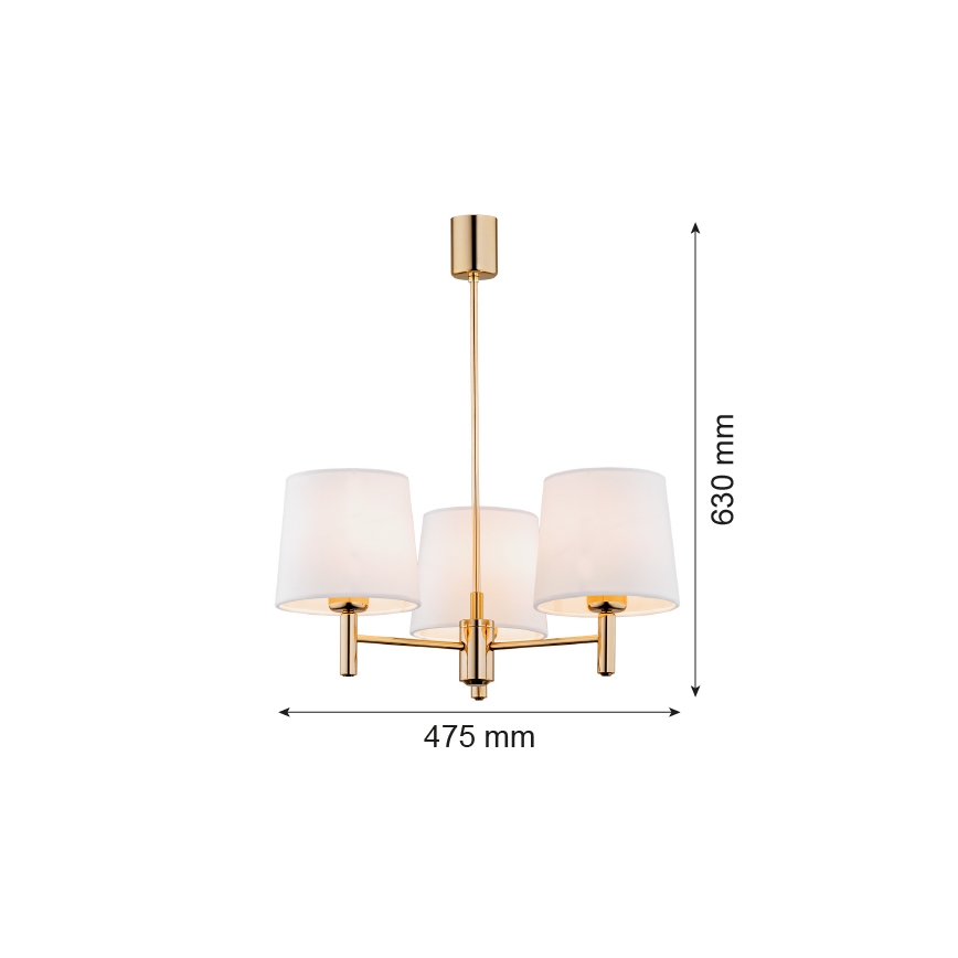 Argon 6110 - Lustra ar stieni PONTE 3xE27/15W/230V
