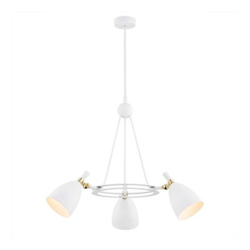 Argon 6148 - Lustra ar stieni CHARLOTTE 3xE27/15W/230V balta/zelta