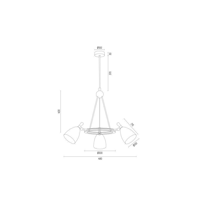 Argon 6148 - Lustra ar stieni CHARLOTTE 3xE27/15W/230V balta/zelta