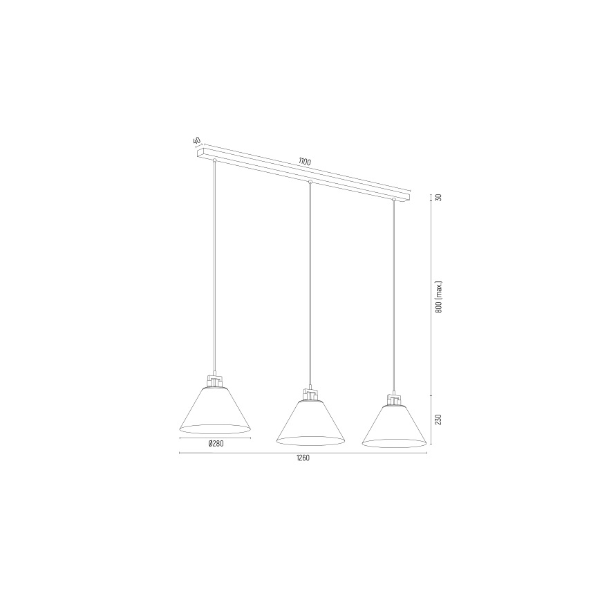 Argon 6173 - Lustra ar auklu ORTE 3xE27/15W/230V balta